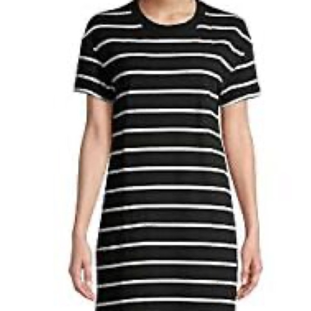 Black striped dress